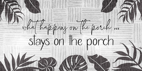 What Happens on the Porch Black Ornate Wood Framed Art Print with Double Matting by CAD Designs