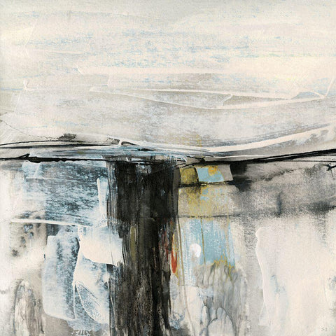 Valley View I White Modern Wood Framed Art Print with Double Matting by Jill, Susan