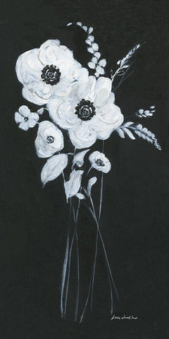 Romantic Botanical I Black Ornate Wood Framed Art Print with Double Matting by Swatland, Sally
