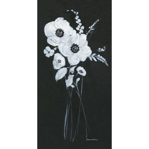 Romantic Botanical I Black Modern Wood Framed Art Print by Swatland, Sally