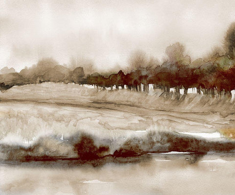 Season of Fall White Modern Wood Framed Art Print with Double Matting by Robinson, Carol