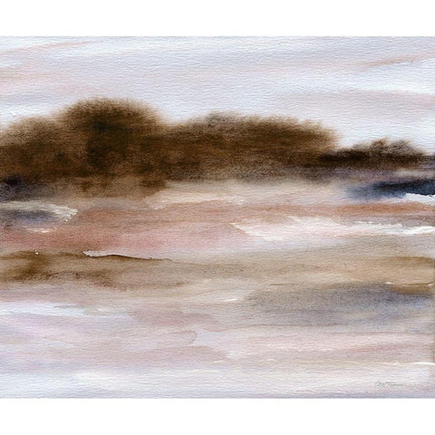 Autumnal Bay White Modern Wood Framed Art Print by Robinson, Carol