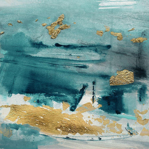 Clear Spring II White Modern Wood Framed Art Print with Double Matting by Jill, Susan