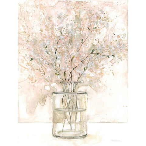 Delicate Arrangement I White Modern Wood Framed Art Print by Robinson, Carol