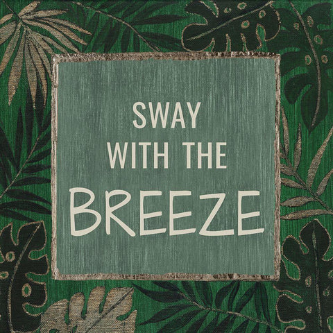 Sway with the Breeze Gold Ornate Wood Framed Art Print with Double Matting by Tava Studios