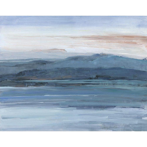 Across the Lake White Modern Wood Framed Art Print by Swatland, Sally