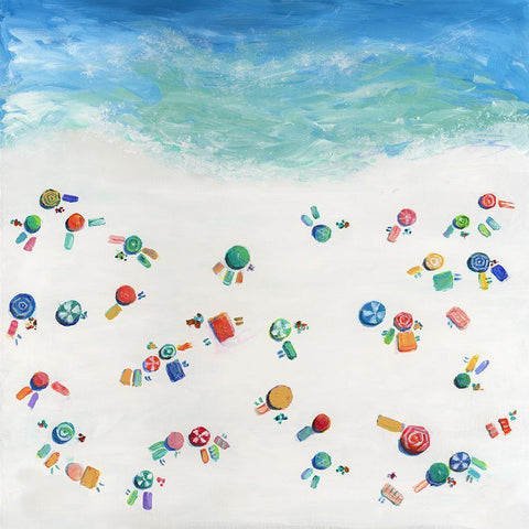 Summer Colors Black Modern Wood Framed Art Print with Double Matting by Dunlap, Marilyn