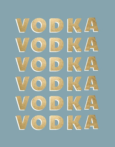 Vodka White Modern Wood Framed Art Print with Double Matting by Designs, CAD
