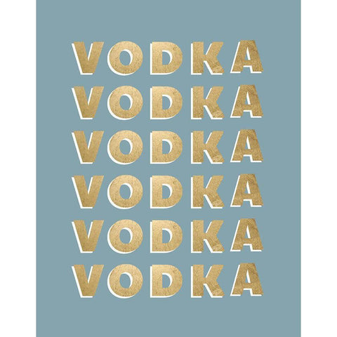 Vodka Black Modern Wood Framed Art Print with Double Matting by Designs, CAD