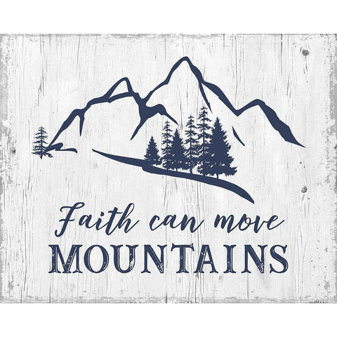 Move Mountains Gold Ornate Wood Framed Art Print with Double Matting by CAD Designs