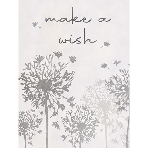 Make A Wish White Modern Wood Framed Art Print by CAD Designs