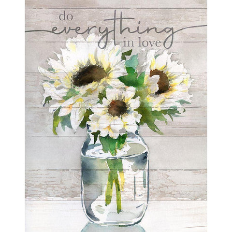 Do Everything in Love Gold Ornate Wood Framed Art Print with Double Matting by Troise Heidel, Theresa