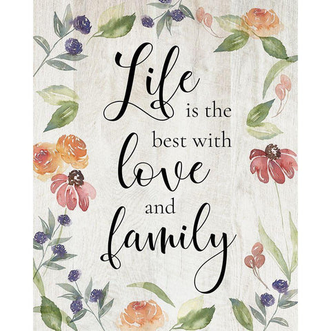 Life is the Best White Modern Wood Framed Art Print by Brockmon, Kristen