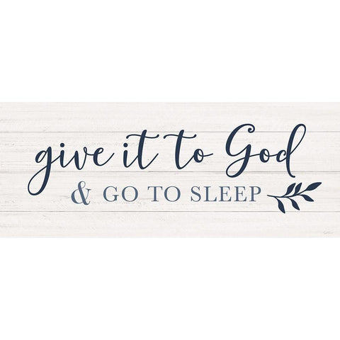 Give it to God Black Modern Wood Framed Art Print with Double Matting by Carpentieri, Natalie