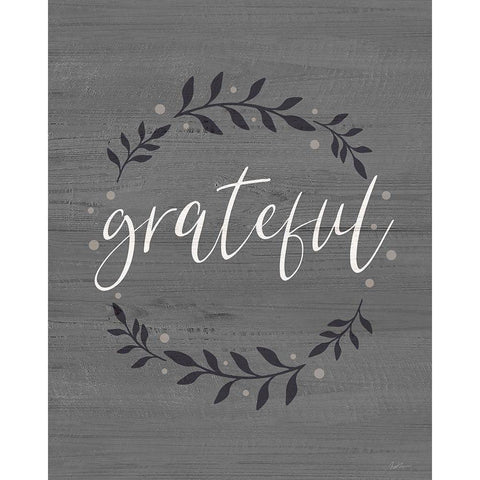 Grateful Black Modern Wood Framed Art Print with Double Matting by Carpentieri, Natalie