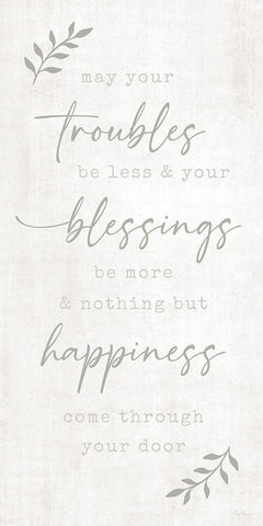 Irish Blessing White Modern Wood Framed Art Print with Double Matting by Carpentieri, Natalie