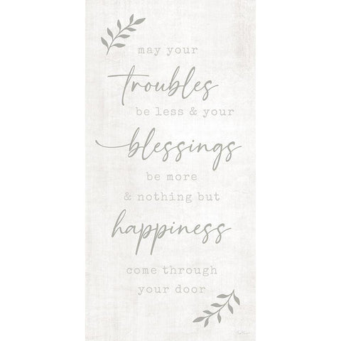 Irish Blessing Gold Ornate Wood Framed Art Print with Double Matting by Carpentieri, Natalie