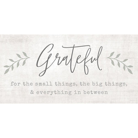 Grateful for Everything Black Modern Wood Framed Art Print with Double Matting by Carpentieri, Natalie