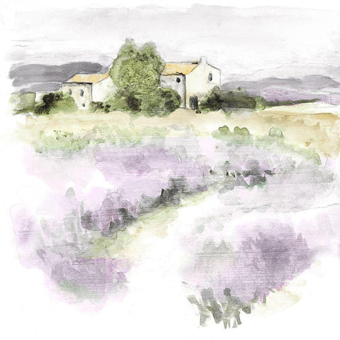 Elegant Lavender I White Modern Wood Framed Art Print by Tava Studios