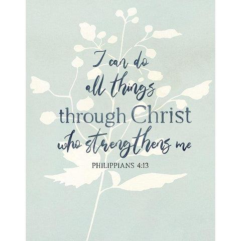 I Can Do All Things Black Modern Wood Framed Art Print with Double Matting by Jill, Susan