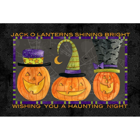 Jack OLantern Mat White Modern Wood Framed Art Print by Finn, Livi