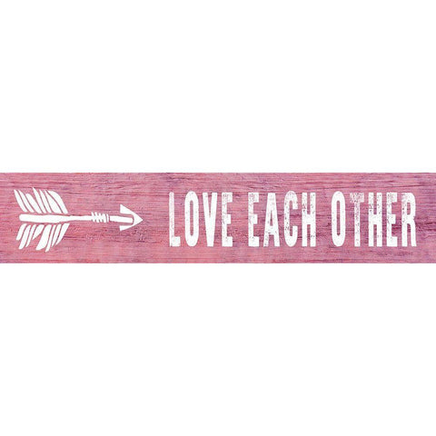 Love Each Other White Modern Wood Framed Art Print by Knutsen, Conrad