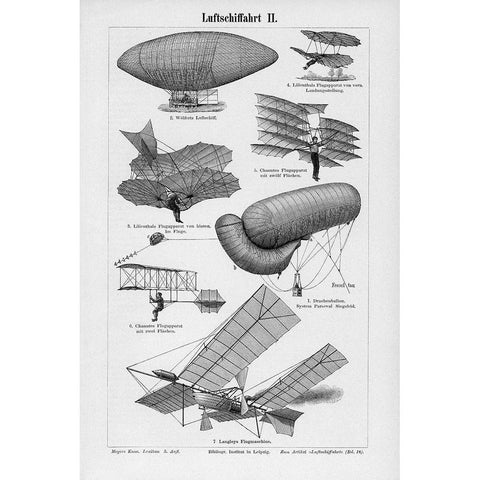 Industrial Flight Black Modern Wood Framed Art Print with Double Matting by CAD Designs