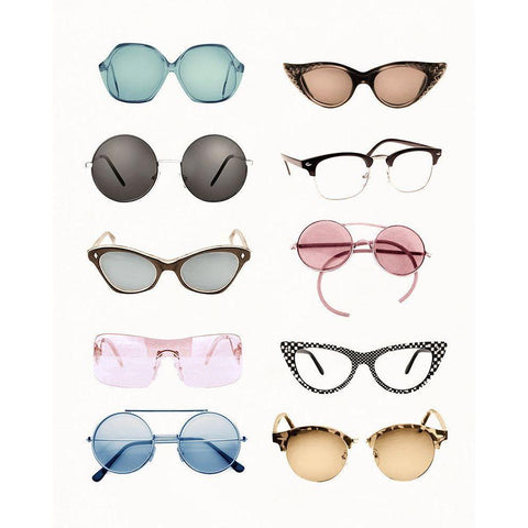 Vintage Glasses II Black Modern Wood Framed Art Print by Designs, CAD