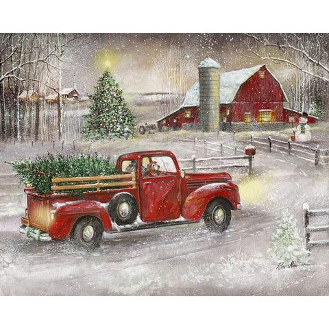 Making Christmas Memories Gold Ornate Wood Framed Art Print with Double Matting by Manning, Ruane