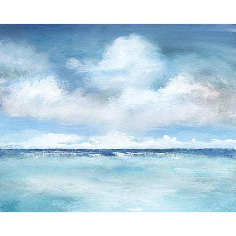 Caribbean Clouds Black Modern Wood Framed Art Print with Double Matting by Nan