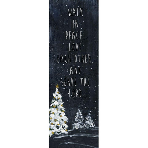 Peace Tree Black Modern Wood Framed Art Print with Double Matting by Swatland, Sally