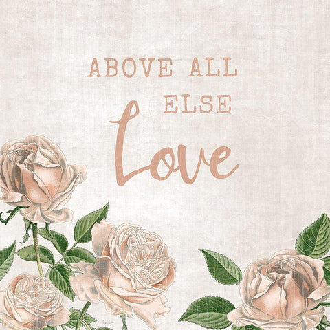 Above All Else Black Ornate Wood Framed Art Print with Double Matting by Carpentieri, Natalie