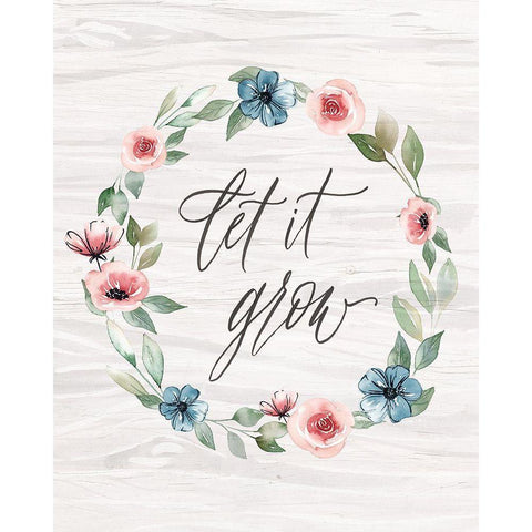 Let it Grow Gold Ornate Wood Framed Art Print with Double Matting by Brockmon, Kristen