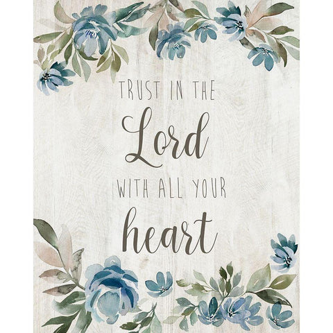 Trust in the Lord Black Modern Wood Framed Art Print with Double Matting by Brockmon, Kristen