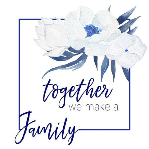 We Make A Family Black Modern Wood Framed Art Print by Santiago, Daniela