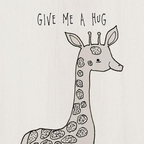 Give Me A Hug Black Modern Wood Framed Art Print by Jill, Susan