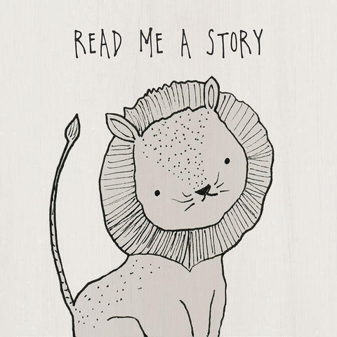 Read Me A Story Black Modern Wood Framed Art Print with Double Matting by Jill, Susan
