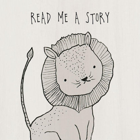 Read Me A Story White Modern Wood Framed Art Print with Double Matting by Jill, Susan