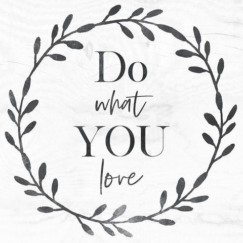 Do What You Love Black Ornate Wood Framed Art Print with Double Matting by Jill, Susan