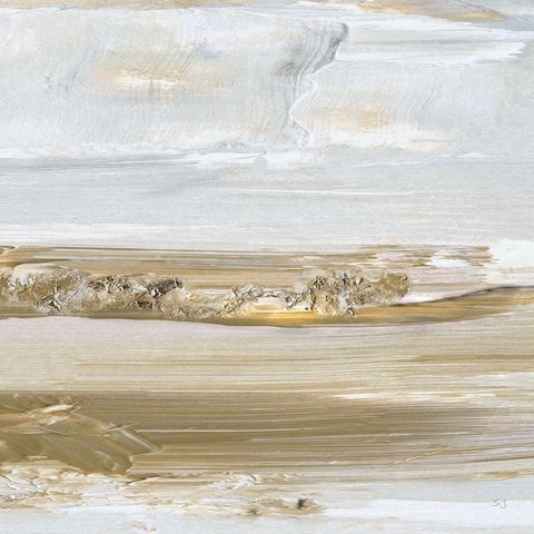 Distant Shoreline Black Ornate Wood Framed Art Print with Double Matting by Jill, Susan