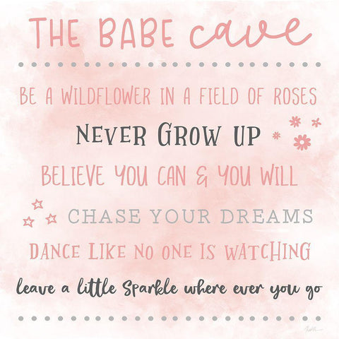 The Babe Cave Black Ornate Wood Framed Art Print with Double Matting by Carpentieri, Natalie