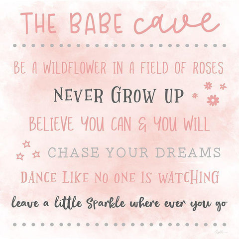 The Babe Cave Black Modern Wood Framed Art Print with Double Matting by Carpentieri, Natalie