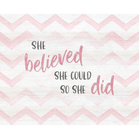 Believed She Could Gold Ornate Wood Framed Art Print with Double Matting by Carpentieri, Natalie