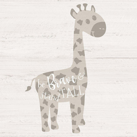 Be Brave Black Modern Wood Framed Art Print by Carpentieri, Natalie