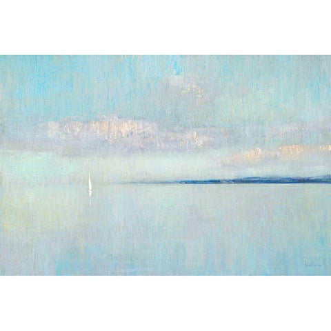 Sunrise Haze Black Modern Wood Framed Art Print by Swatland, Katie