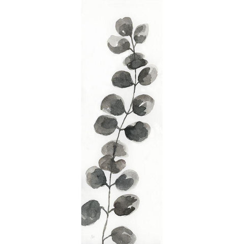 Natural Leaf I Black Modern Wood Framed Art Print with Double Matting by Nan