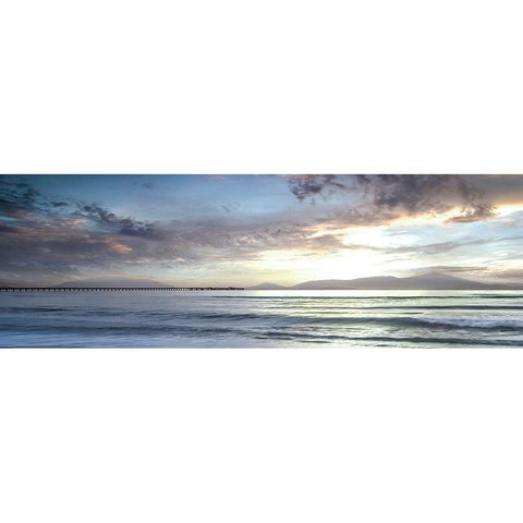 Island Calm Black Modern Wood Framed Art Print with Double Matting by Calascibetta, Mike