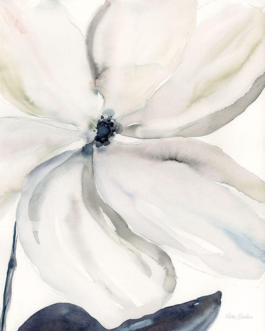 Daybreak Bloom I White Modern Wood Framed Art Print with Double Matting by Brockmon, Kristen