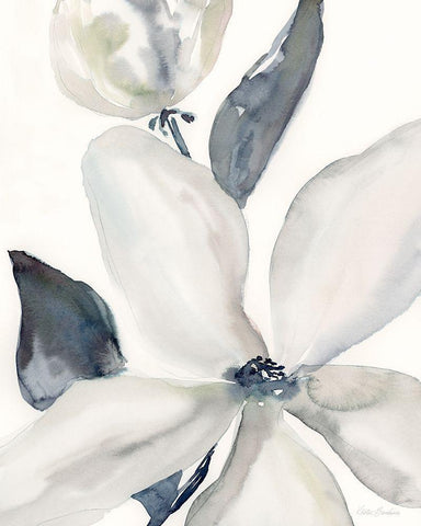 Daybreak Bloom II White Modern Wood Framed Art Print with Double Matting by Brockmon, Kristen