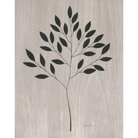 Leaves and Wood I White Modern Wood Framed Art Print by Gunn, Kourtni